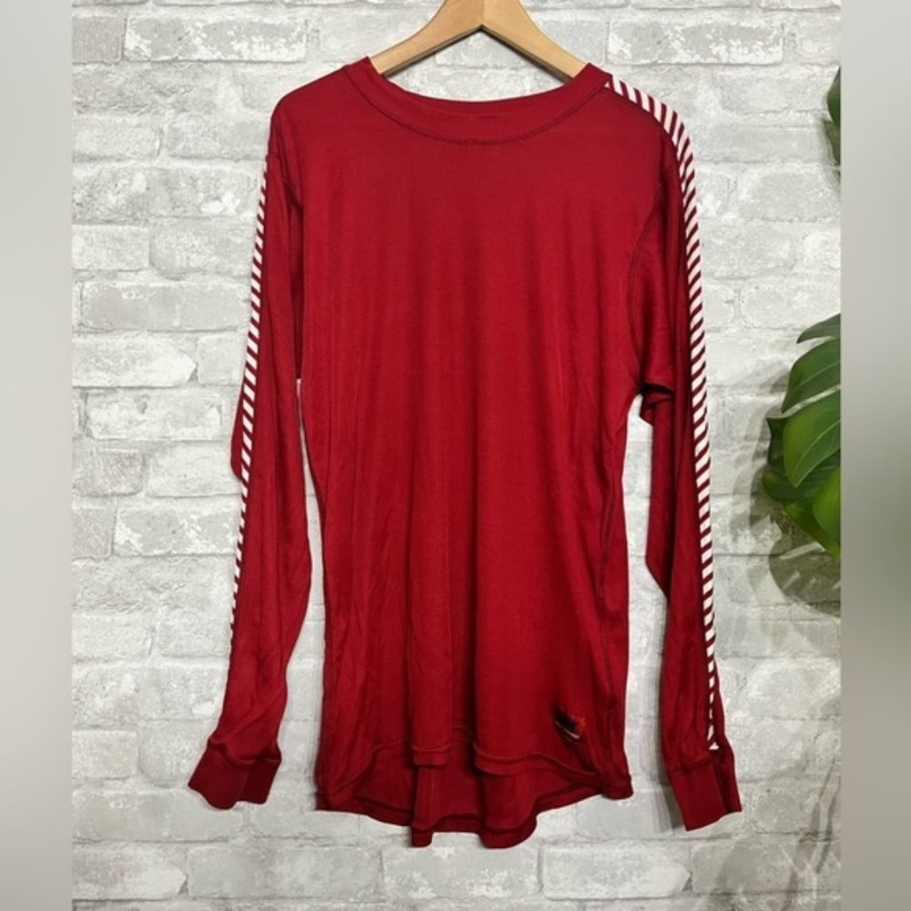 HELLY HANSEN | Helly Hansen unisex Dry Stripe Crew Base Layer Shirt Red - XLarge